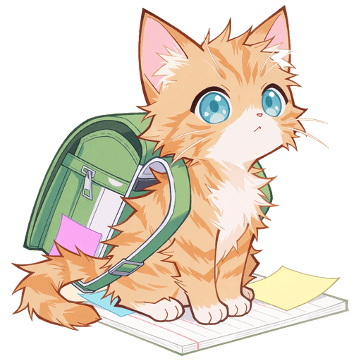 Котёнок с тетрадью